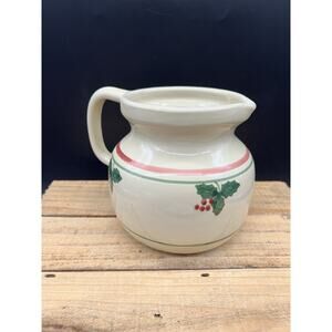 Made In Italy Holy Hand Decorated Stoneware Pitcher